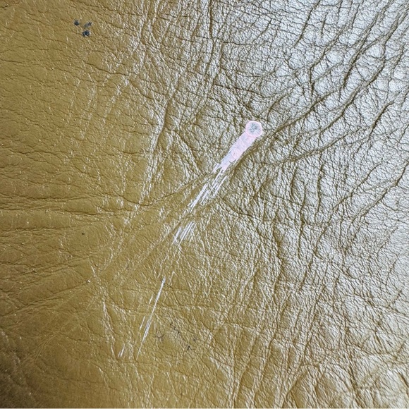 Vintage Roger Van S. Elegant Brown Leather Clutch with Gold Chain - Picture 6 of 10